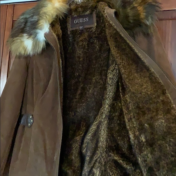 Great Condition GUESS genuine leather coat - Picture 2 of 7